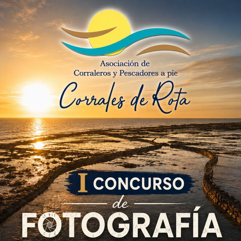 Cartel del I Concurso de Fotografía de la Asociación de Corraleros y Pescadores a Pie Corrales de Rota